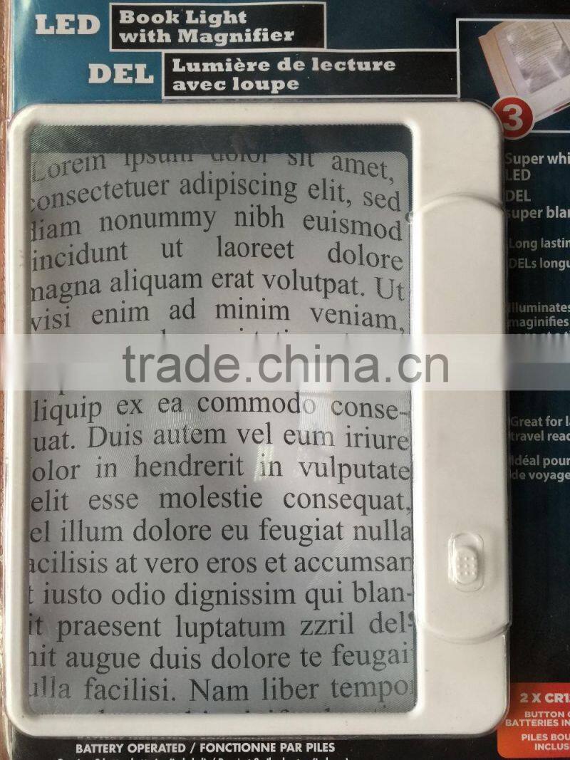 Slim book light and Magnifier reading light