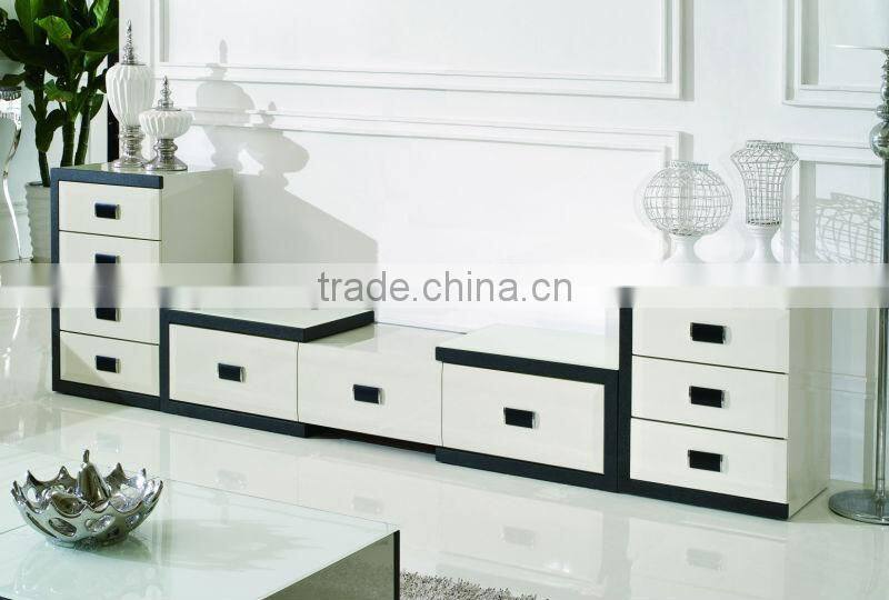2013 latest black and white wooden TV stand E353