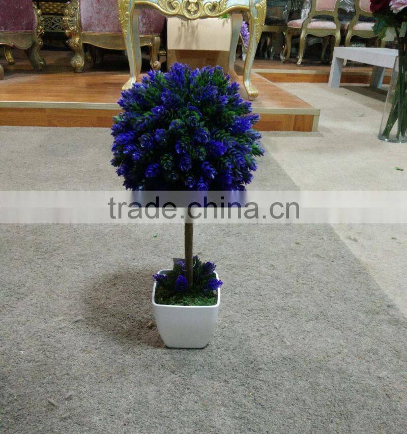 colorful decorative artificial grass ball witn imitation ceramic