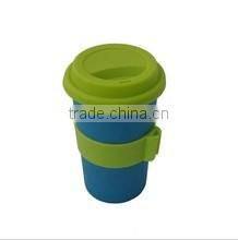 450ml eco plant fiber drinking cup with silicone lid