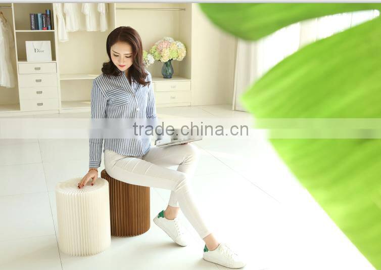 Green House Present Paper Furniture Foldable Paper Stool Portable for Travel