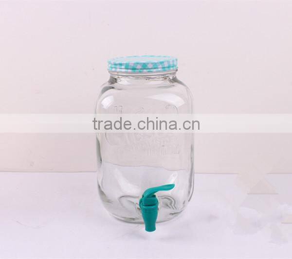 6L glass beverage dispenser with faucet