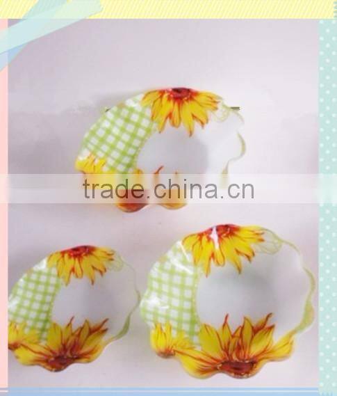 rectangular tempered glass plate with decal