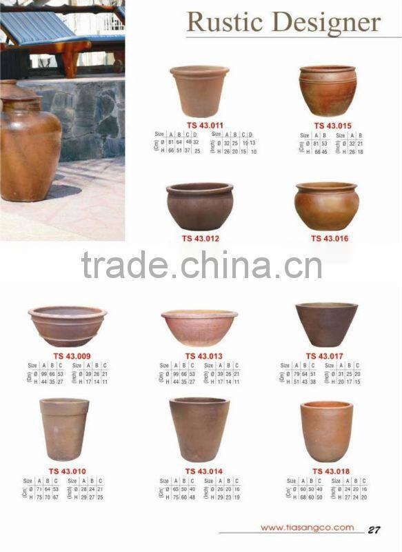 Vietnam large outdoor Rustic pottery planters