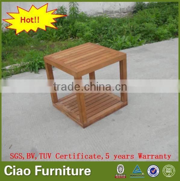 garden furniture teak wood lounge side table sofa small table