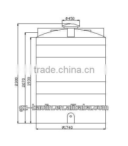 PE water tank for water treatment system