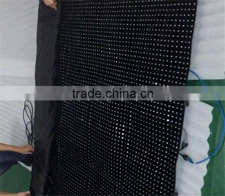 Crutain wall Indoor large video screen flexible led curtain display