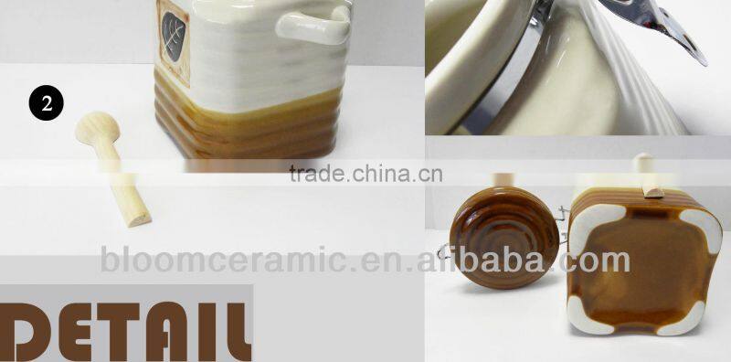 Handmade ceramic container for whlolesale