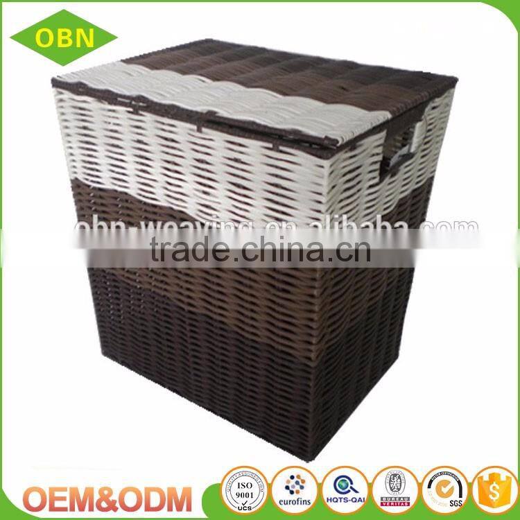 Excellent quality customized cheap colored plastic woven basket of dirty laundry