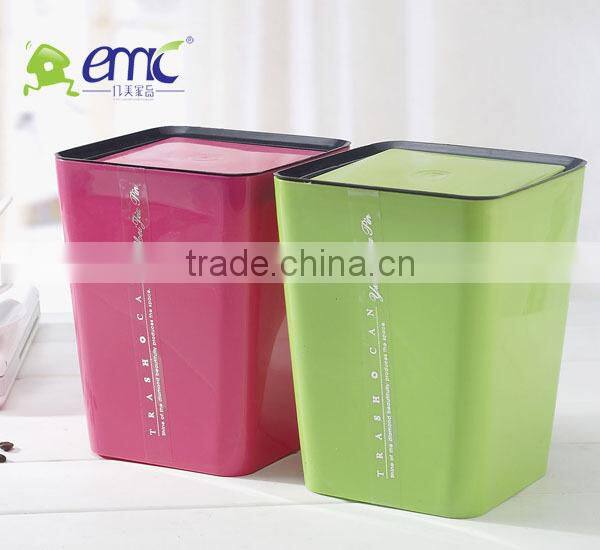 Plastic desk garbage can dustbin