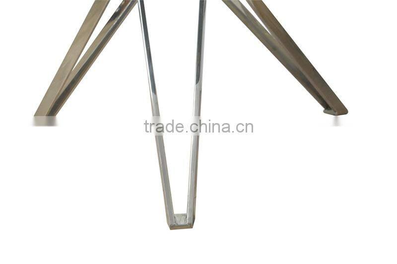 KD package Stainless steel metal base glass top coffee table