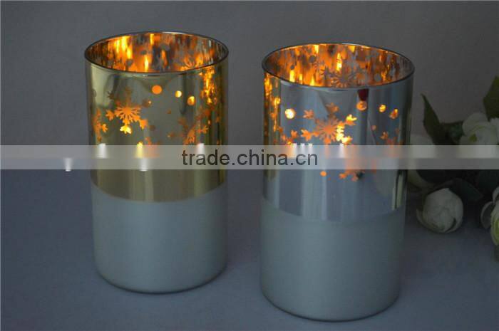 metal floor candle stand shaped glass jars