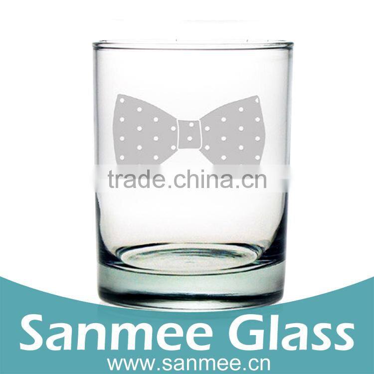 Girls Glass Cup Gift Set Pretty Bow Ties Logo Decal Rocks Glass