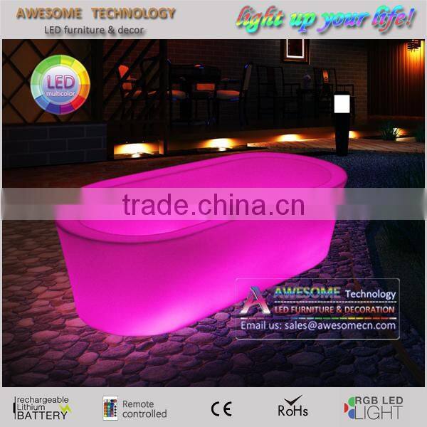 led glow big round planter pot / roundabout centre planter pot