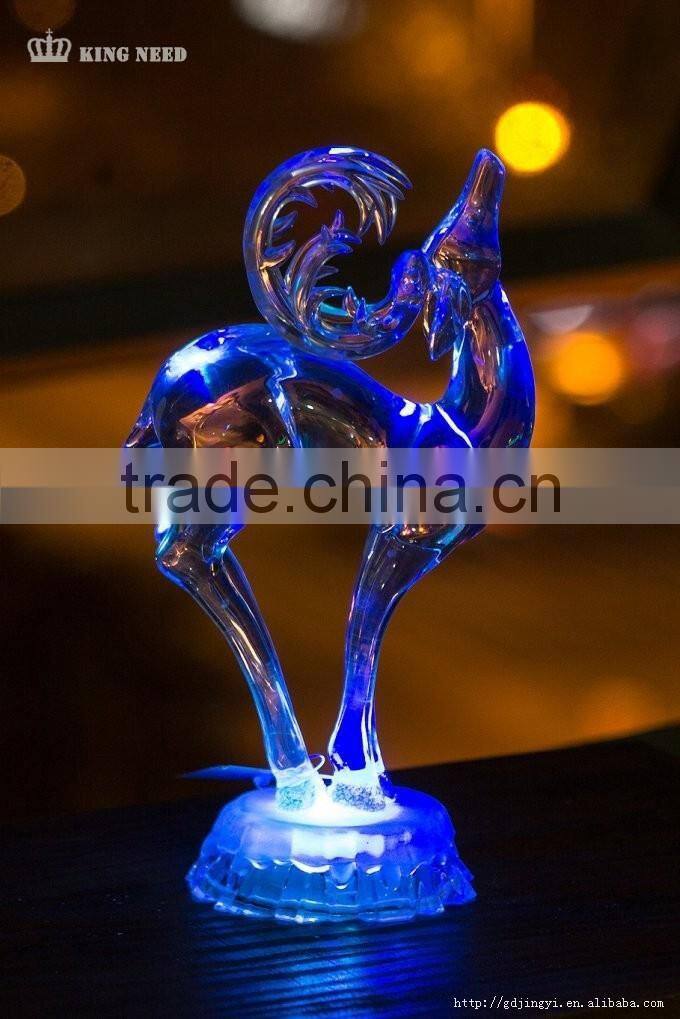 acrylic reindeer acrylic led lights decoration