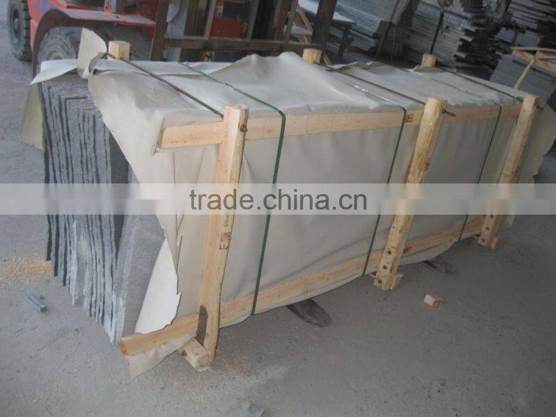 China Padang dark seame black G654 granite flamed and brushed small slabs