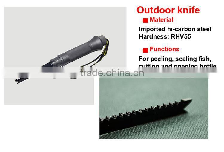 Wilderness Survival Kit for Self-Driving/Essential Survival Kit/Outdoor Multifunction Shovel saw flashlight axe knife ice-axe