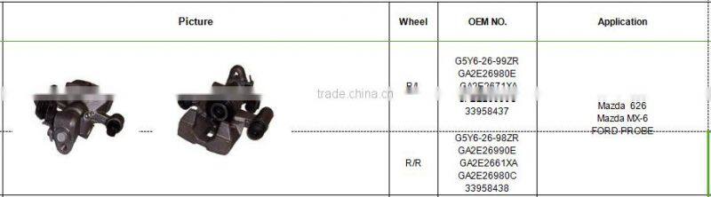 Aluminum brake caliper cover G5Y6-26-98ZR GA2E26990E GA2E2661XA GA2E26980C 33958438 for Mazda MX-6