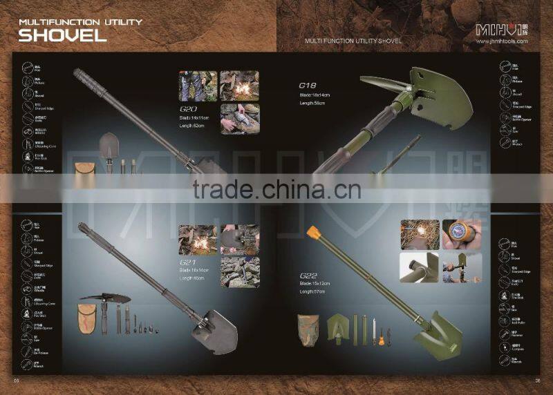 Multi Purpose Survival shovel multifunction Folding outdoor Shovel