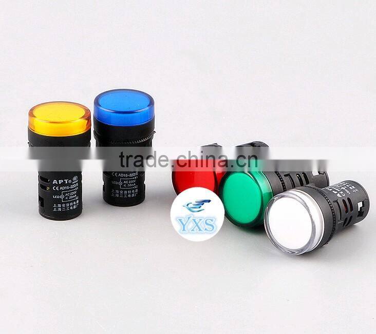 AD16-22D/S 22mm 6.3V-380v painel indicam luz de sinal conduzido brilho warterproof indicador luzes indcating buraco tamanho
