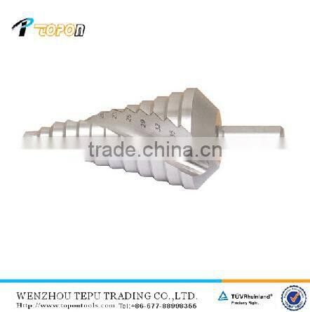 Round shank spiral flute HSS step drill