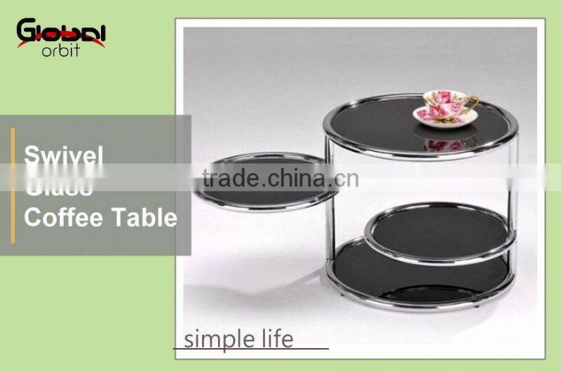 adjustable wooden round tea table coffee table, wooden snack table