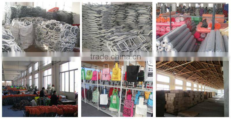 3 Wheels Stair Climber Foldable Shopping Trolley Bag With Seat