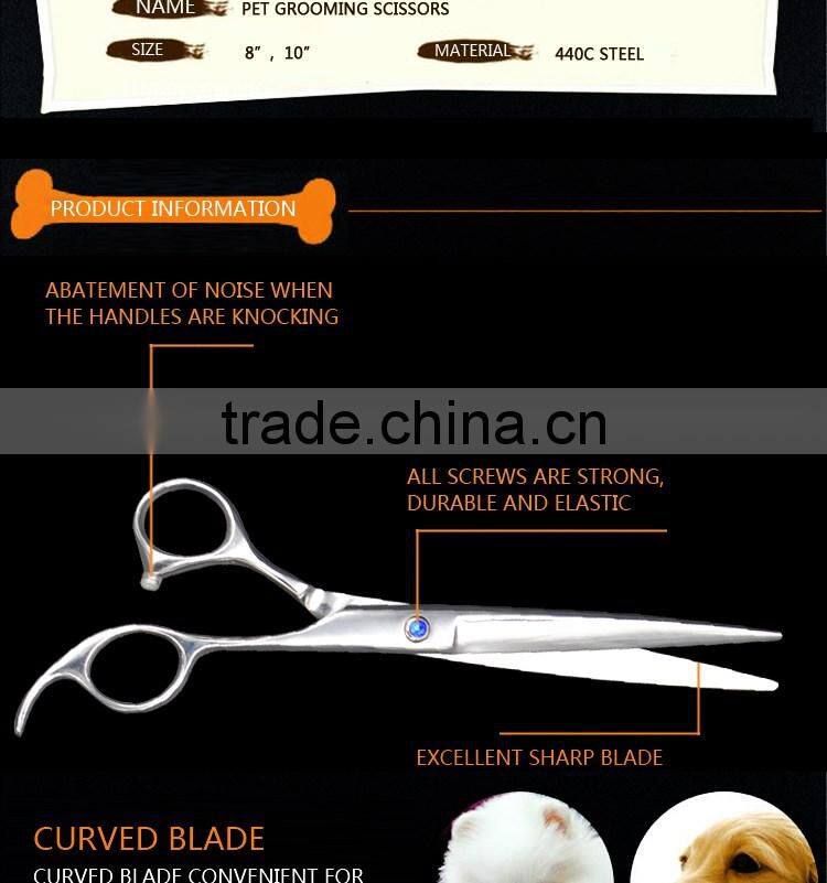 QJE-P08 pet scissors for dogs beauty with razor edge