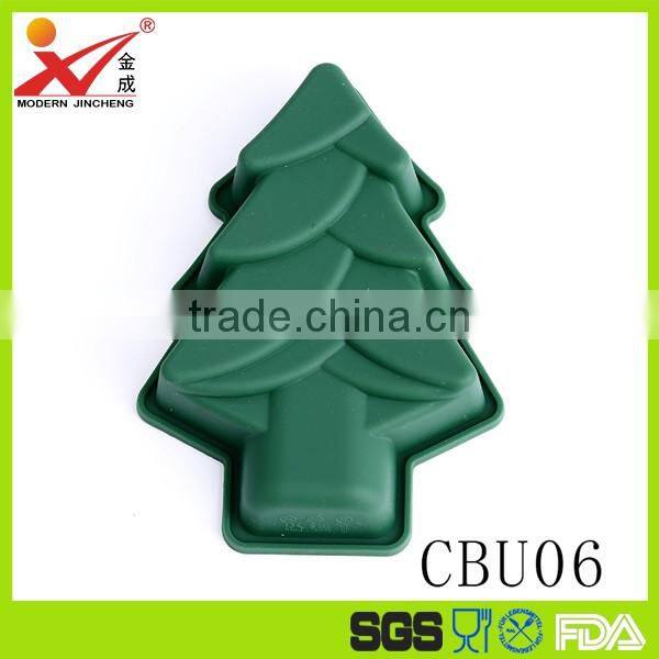 CBU06 Christmas tree style silicone cake mould