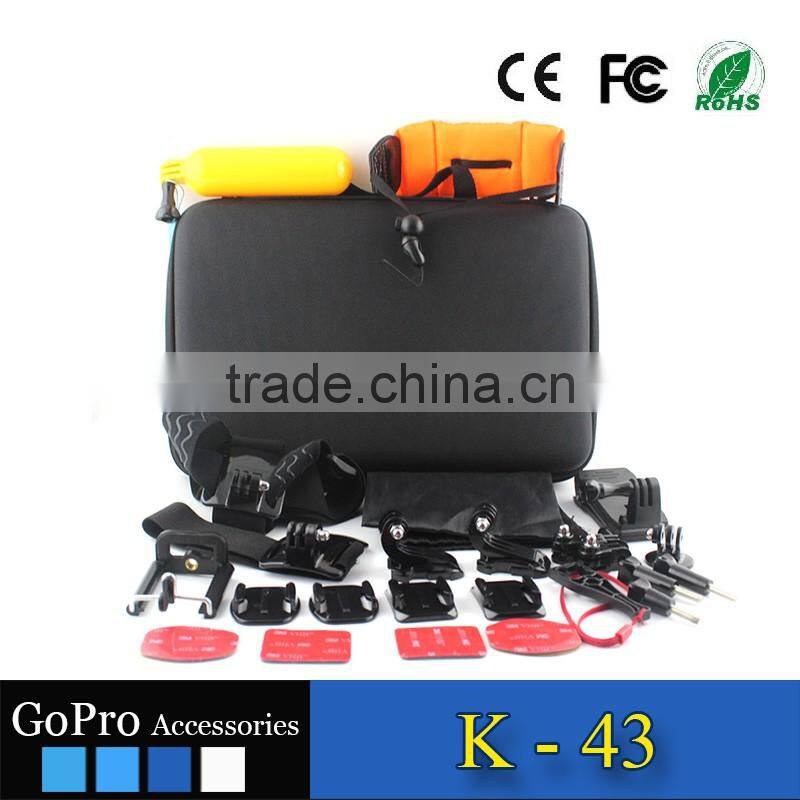 bundle of accessories sets kit used for gopros heros 4 action camera case