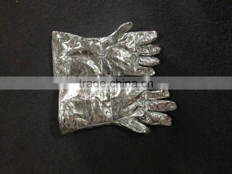 100% Aluminized Fabrics heat resistant food grade gloves(resistant 500 degree)