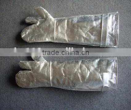 100% Aluminized Fabrics heat resistant food grade gloves(resistant 500 degree)