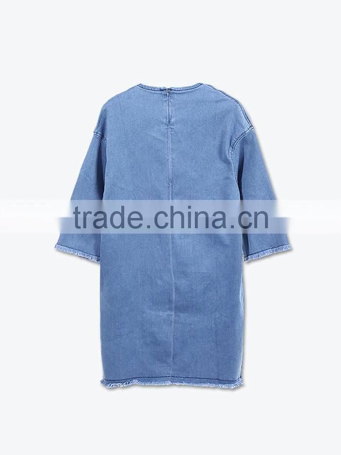 casual embroidered loose plain new model girls' summer latest 2016 new arrival ladies western dress fashion designs photos