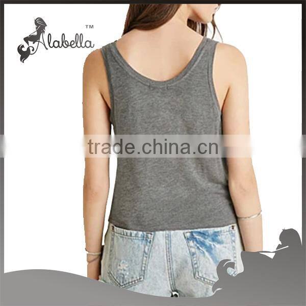 Gym wear wholesale stringer gym vest with screen print