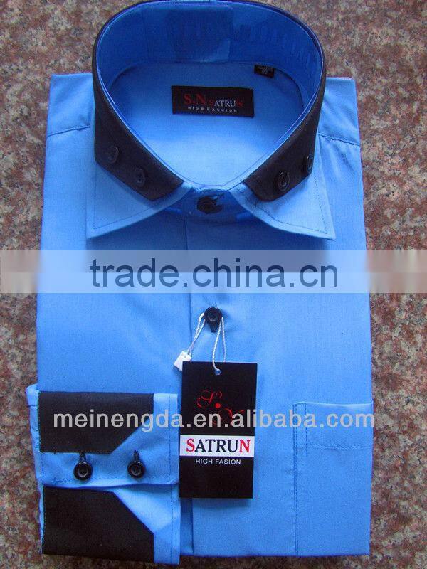 2013collar &cuff matching stylish men dress shirt