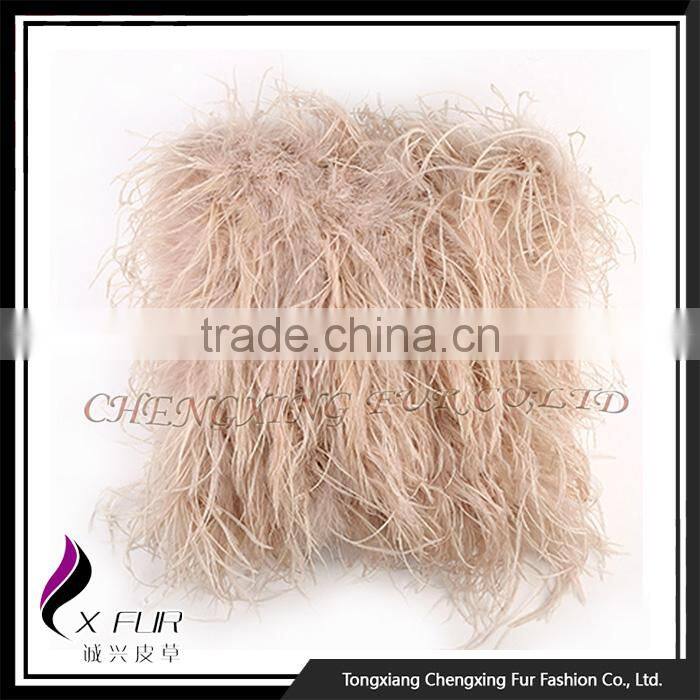CX-D-106 Decorative Sofa Ostrich Fur Cushion Cover