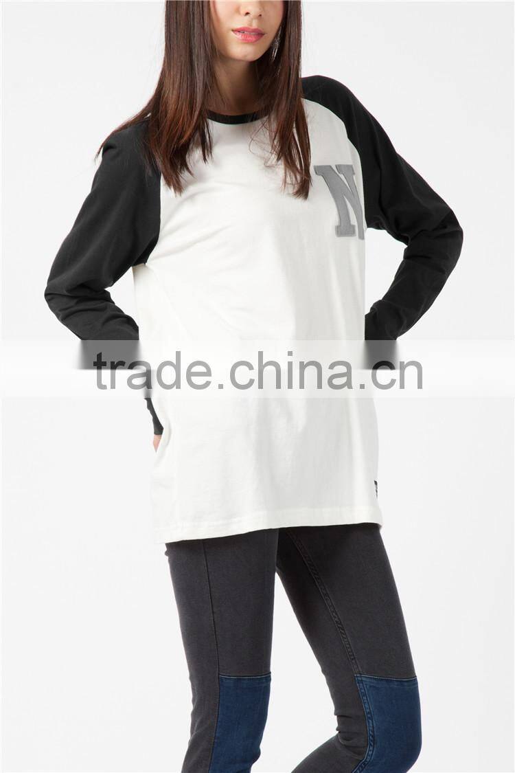 China factory price t shirt design customized blank raglan t-shirt