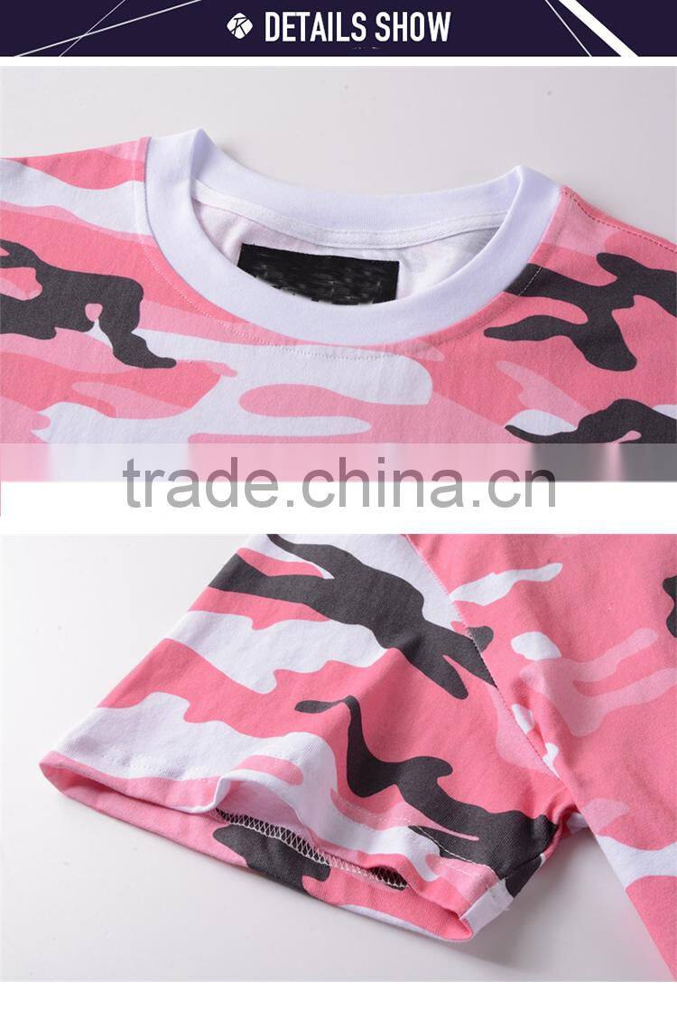 Wholesale oversized short sleeves mens colored sweatshirt tee custom camo military tshirt cool cotton t shirts