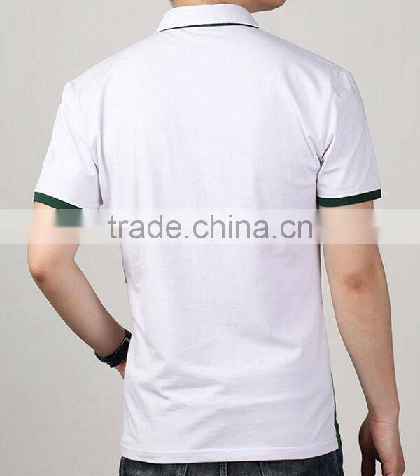 Multi-color stitching polo shirts with Pima cottom