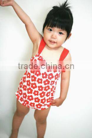 2015 Latest fashion summer lovely baby swing outfits cotton with dot ruffles romper baby girls dresses