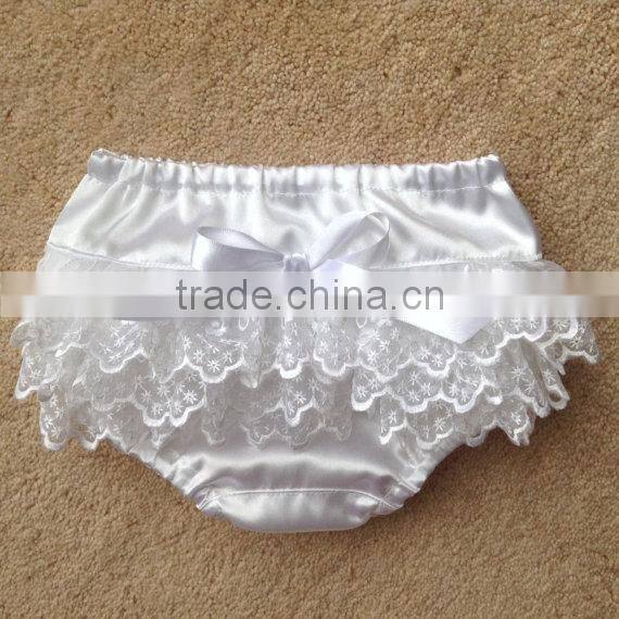 Girls Satin Panties For Children Triple Lace Baby Underwear Infant Clothing