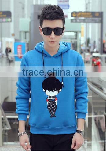 china clothing manufacturers oem custom 100% cotton long sleeve printed pullover hoodie without pockets
