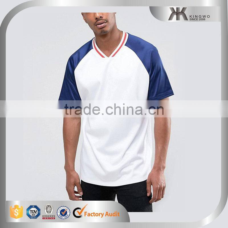 High Quality Dry-comfort Smooth Plain V-neck Baseball Shirts