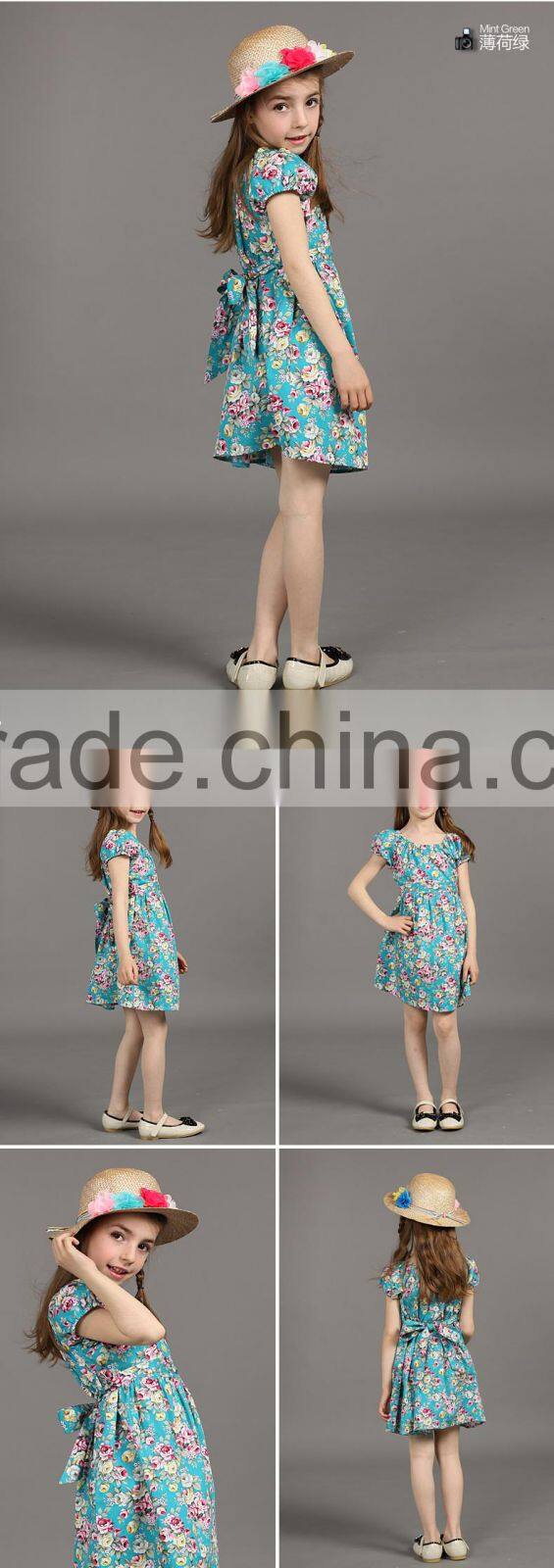 Girls summer dress 2018 new design floral lovely dress