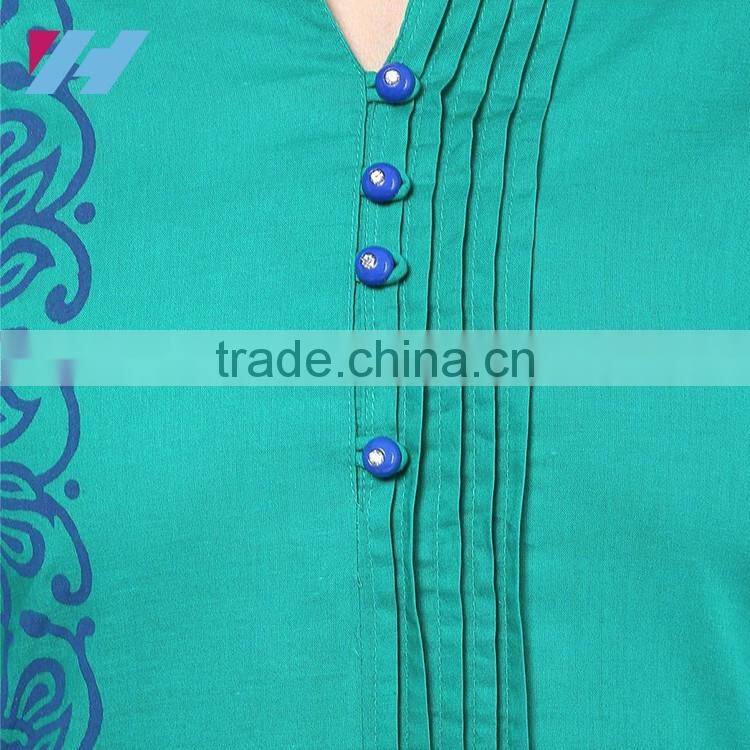 Ladies Fashion Apparel Cotton Om Printed Long Kurta