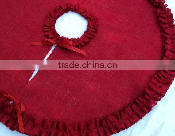 Wholesale personalized burlup Chiristmas Tree Skirt