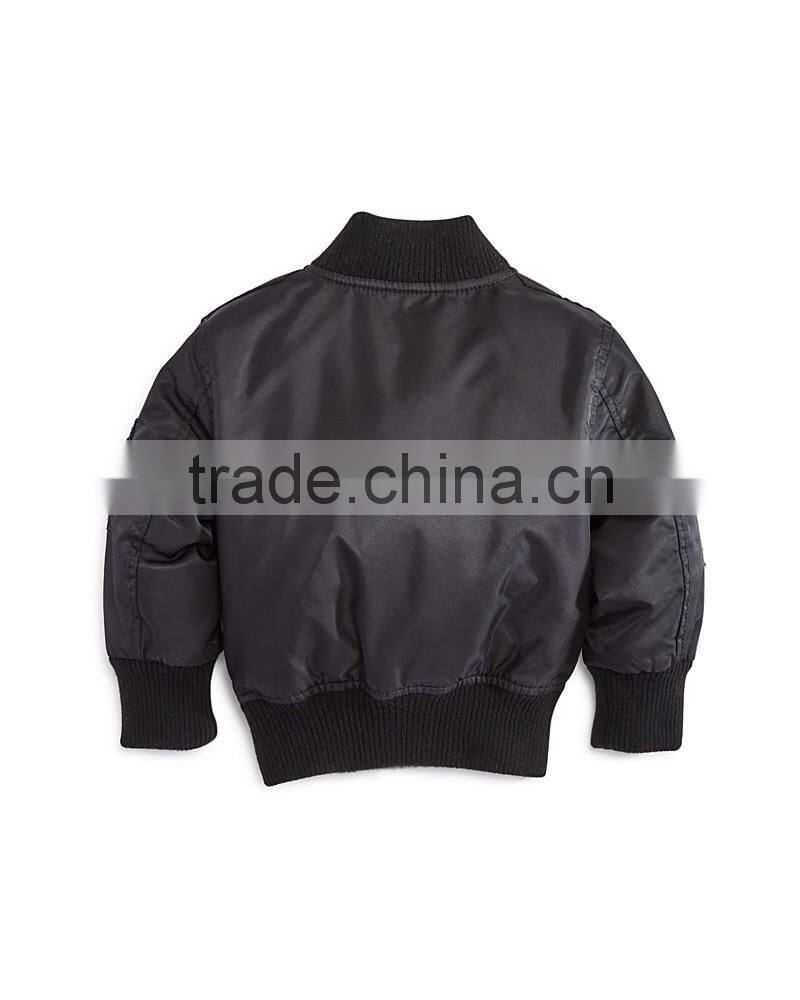 2017 Fashion style custom logo baby kids boys winter Quilted bomber jacket wholesale in China