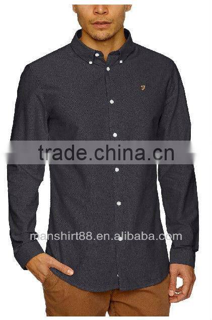 Mens oxford button down collar oxford casual shirt