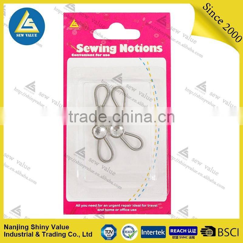 5 pack high quality collar extenders for shirts and pants with diamond for decoration