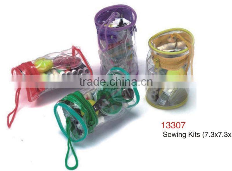 D&D sewing kit set inside PVC Zipper Pouch with accessories household & traveling accessory (No13307)